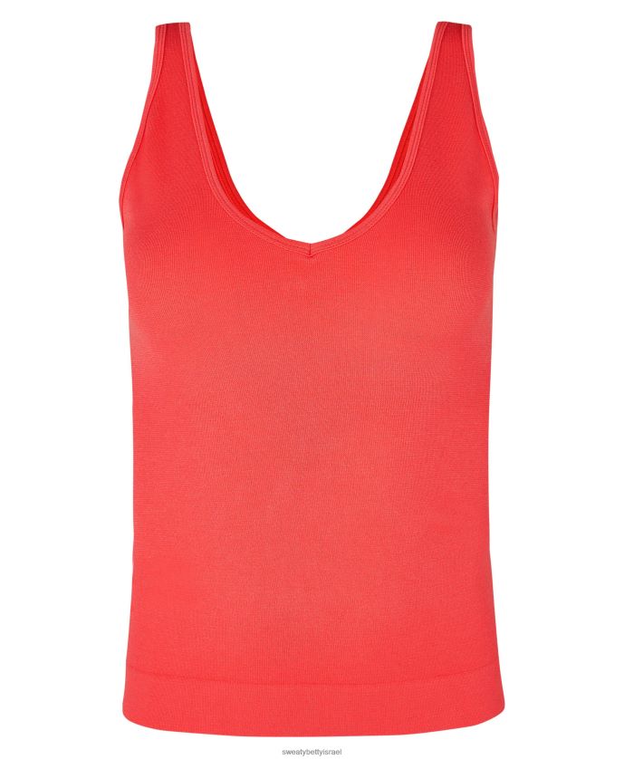 הַלבָּשָׁה נשים להירגע טנק חלק צבעוני אדום Sweaty Betty N6BPNB1042